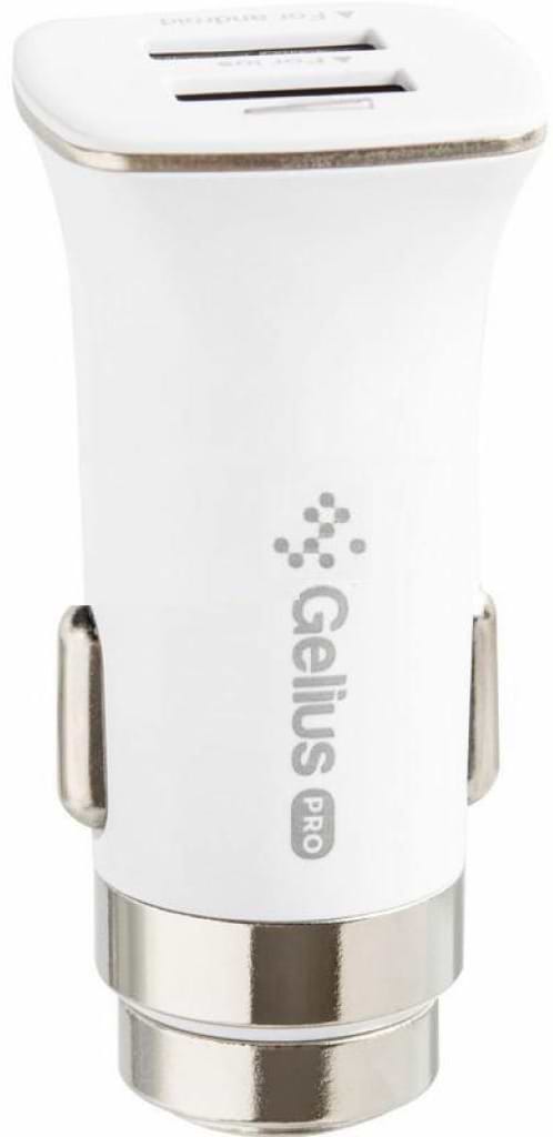 Автомобильное зарядное устройство Gelius Pro Apollo GP-CC01 2xUSB 3.1A + Cable iPhone X White (71433)