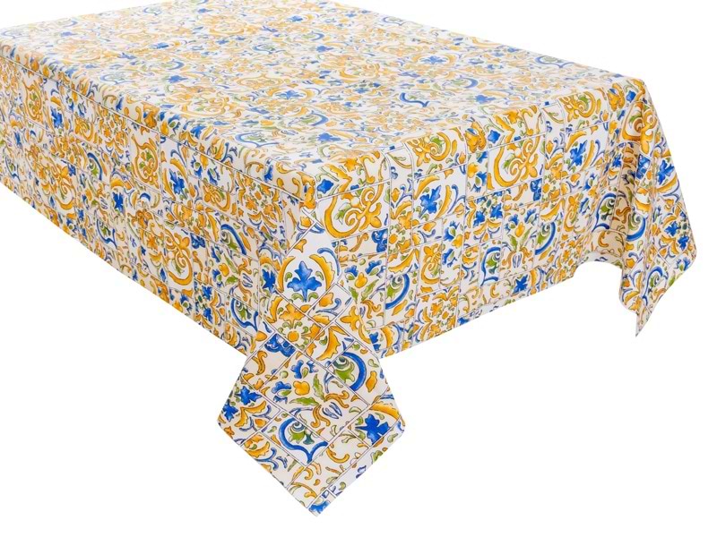 Скатертина прямокутна Lefard Tiles amarillo 140х180 см (715-278)