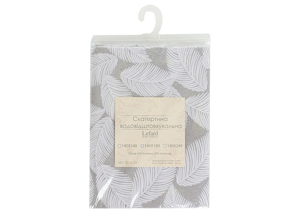 Фото - Скатертина прямокутна Lefard водовідштовхувальна Pineto gris 140х240 см (715-312)