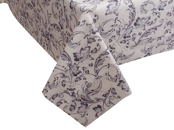 Фото - Скатертина прямокутна Lefard водовідштовхувальна Ornamental сірий 140х180 см (715-383)