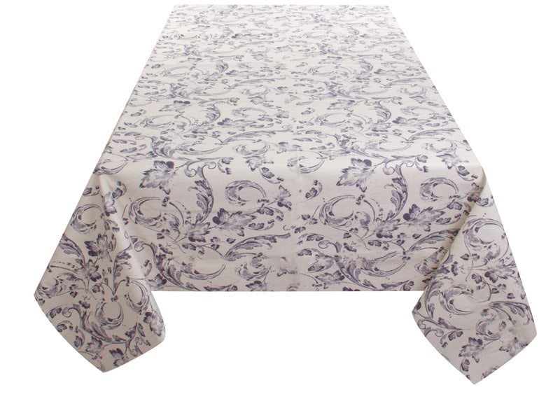Скатертина прямокутна Lefard водовідштовхувальна Ornamental сірий 140х180 см (715-383)