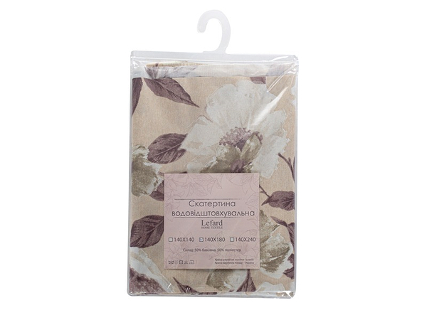Фото - Скатертина прямокутна Lefard водовідштовхувальна Magic коричневий 140х180 см (715-439)