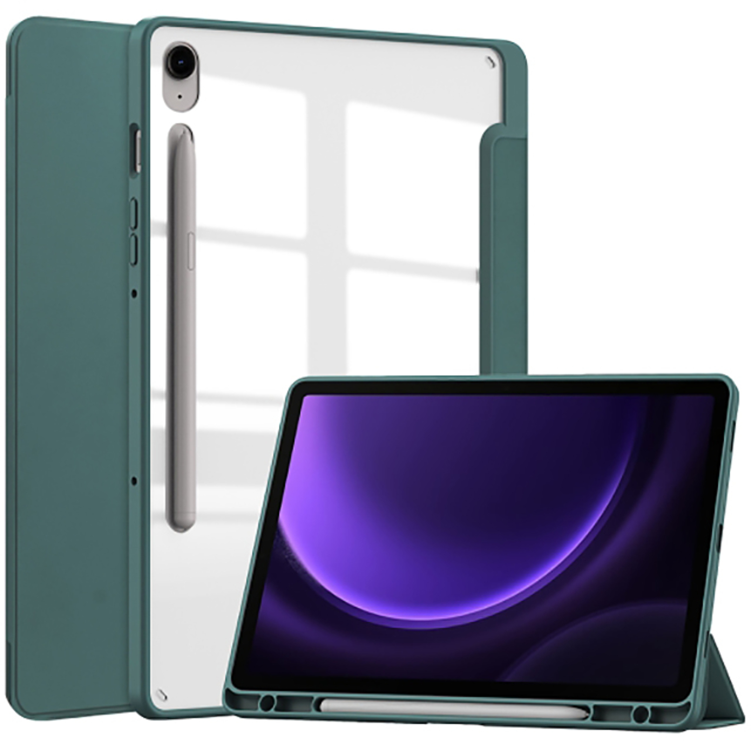 Чохол для планшета BeCover Soft Edge з кріпленням для стілусу for Samsung Galaxy Tab S10 Lite SM-X400/406 10.9" Dark Green (715764)