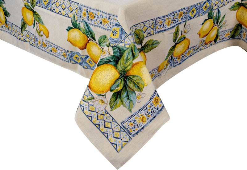 Скатертина прямокутна Lefard Сицилійський лимон 140x220 см (716-215)