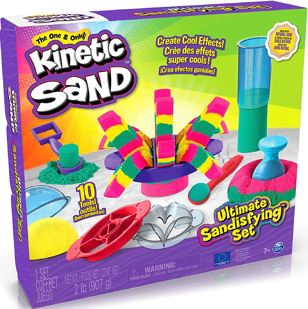 Фото - Кинетический песок Kinetic Sand Цветные приключения (3 цвета, 907 г, аксес.) (748052)