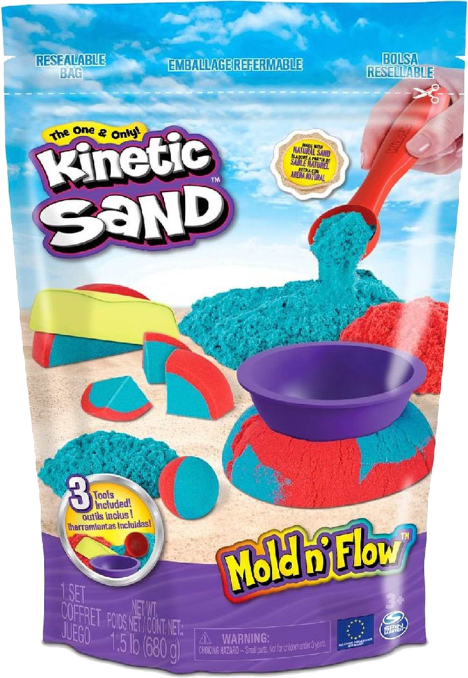 Кінетичний пісок Kinetic Sand Барвистий дует (2 кольори, 680 г, акссес.) (748050)