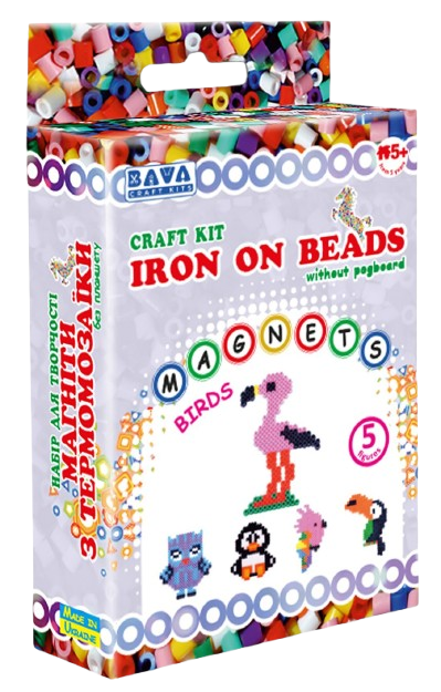 Набор для изготовления декора Умняшка Магниты из термомозаики без планшета Птицы (ТМ-015)