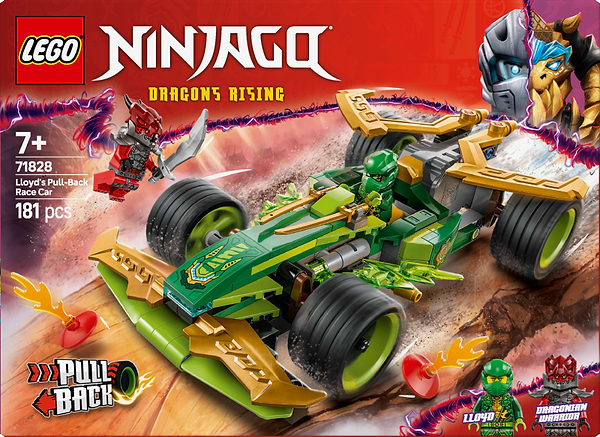 Фото - Конструктор LEGO Ninjago Автомобиль для гонки Ллойда с инерционным двигателем (71828)