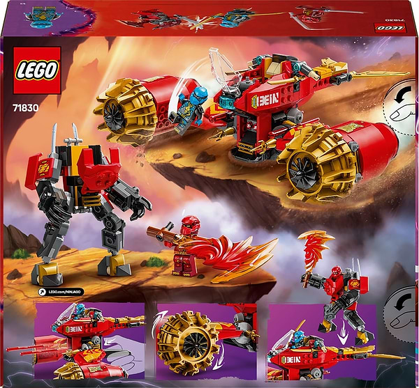 Фото - Конструктор LEGO Ninjago Штормовой робот-всадник Кая (71830)