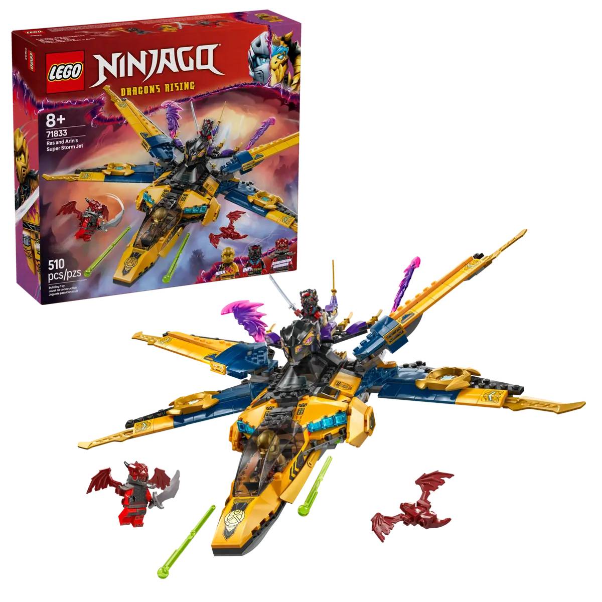 Фото - Конструктор LEGO Ninjago Суперштормовой реактивный самолет Рас и Арин (71833)
