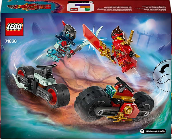 Фото - Конструктор LEGO Ninjago Швидкісні перегони Кая на мотоциклі (71838)