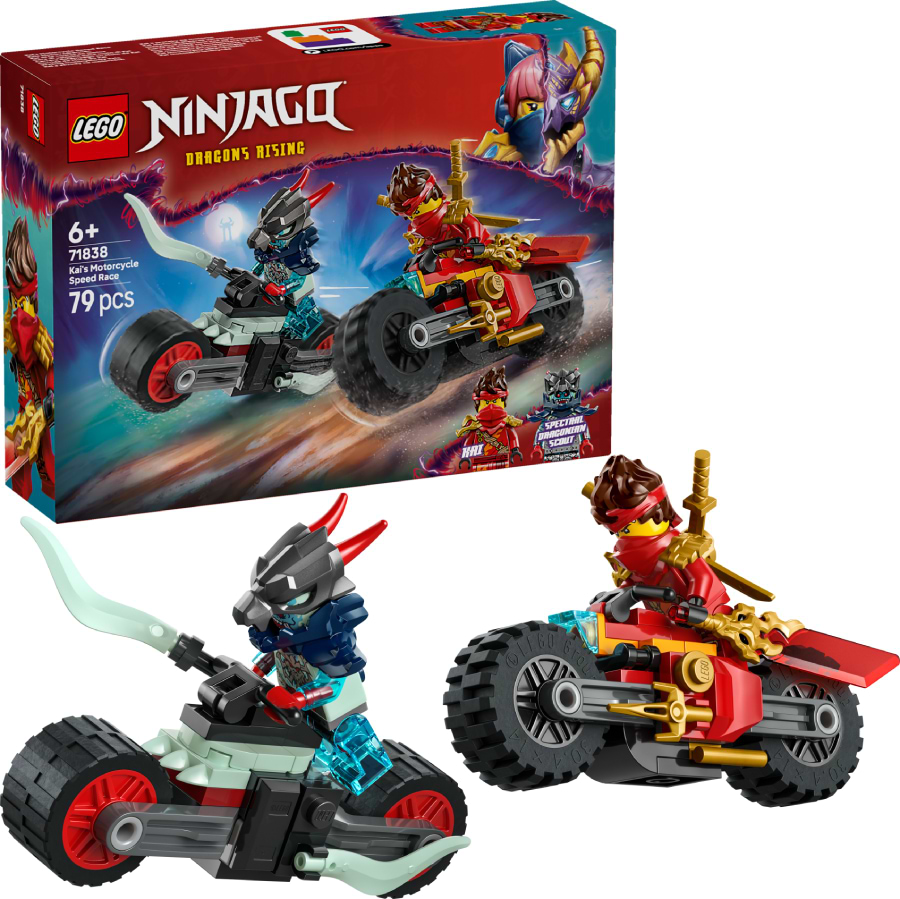 Конструктор LEGO Ninjago Швидкісні перегони Кая на мотоциклі (71838) - Фото 1
