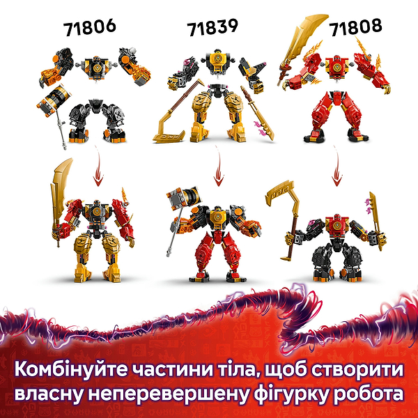 Фото - Конструктор LEGO Ninjago Бойовий робот Арін Спін-джитсу (71839)
