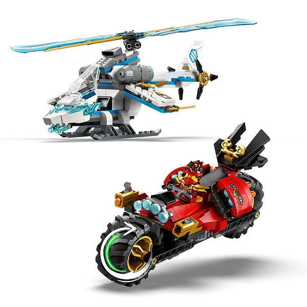 Фото - Конструктор LEGO Ninjago Автомобильная битва ниндзя у домика на дереве (71857)