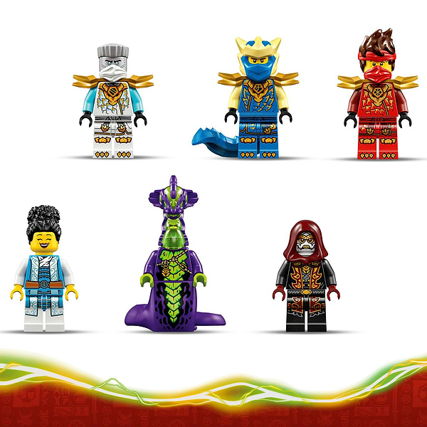 Фото - Конструктор LEGO Ninjago Автомобильная битва ниндзя у домика на дереве (71857)