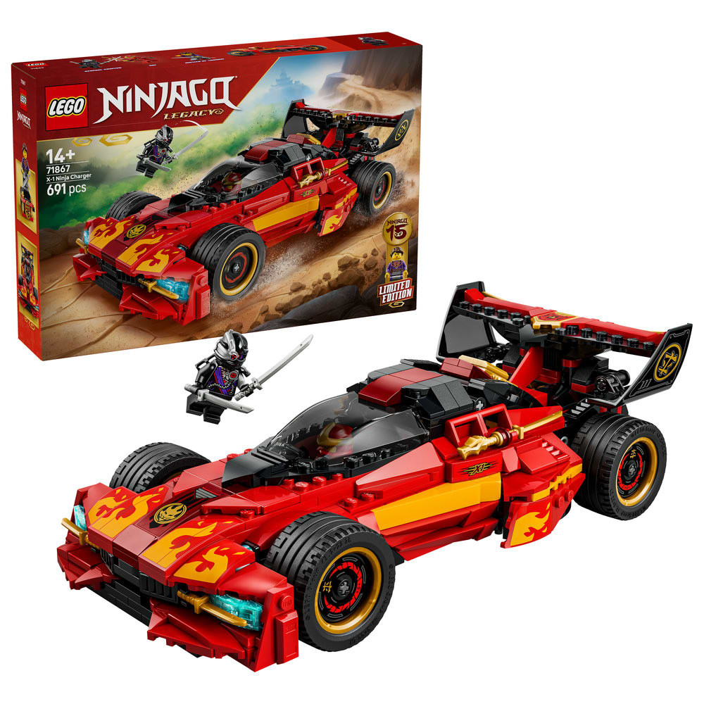 Конструктор LEGO  Ninjago Переслідувач ніндзя X-1 — 15-та річниця (71867)
