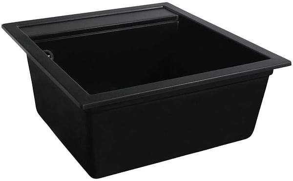 Фото - Мийка кухонна+змішувач VALESO 5149 чорна +сифон 1041 +BG77 чорний