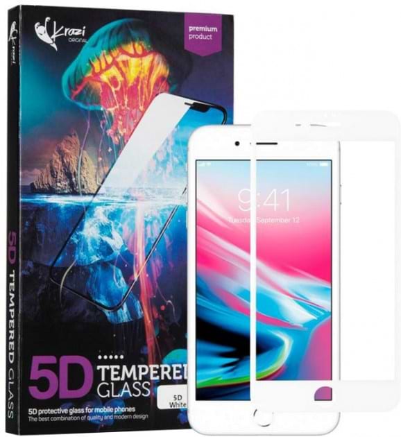 Захисне скло для смартфону Krazi 5D for iPhone 7/8 White (71974)