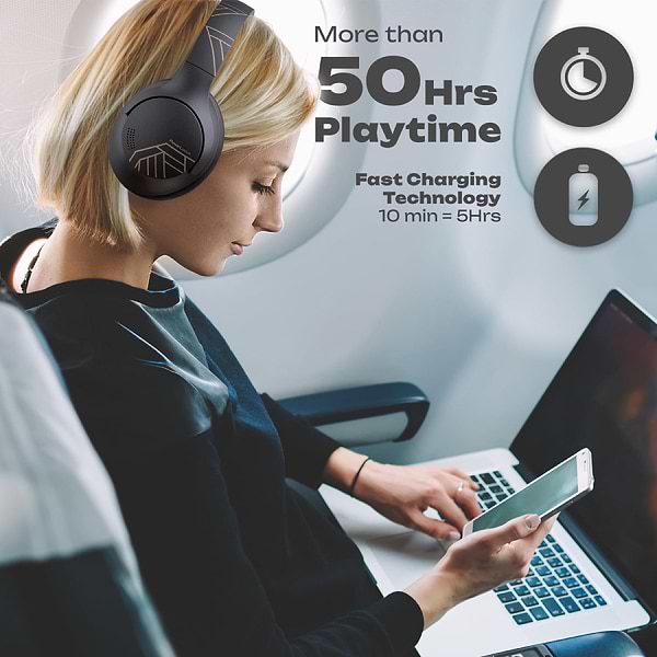 Фото - Наушники полноразмерные беспроводные PowerLocus P3 Black/Gold (pwl-p3-blackgold)