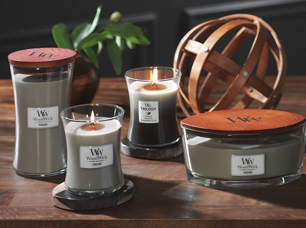 Фото - Свеча стекло Woodwick Medium Trilogy Warm Woods (Теплый лес) 275г (92911E)