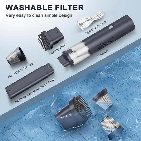 Фото - Пилосос ручний для дому Xiaomi Lydsto H1 Black