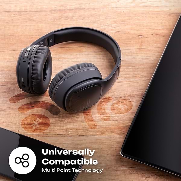 Фото - Навушники повнорозмірні бездротові PowerLocus P7 Black (pwl-p7-black)