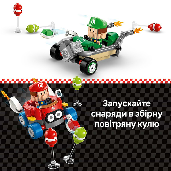 Фото - Конструктор LEGO Super Mario Mario Kart – Baby Mario vs. Baby Luigi (72034)