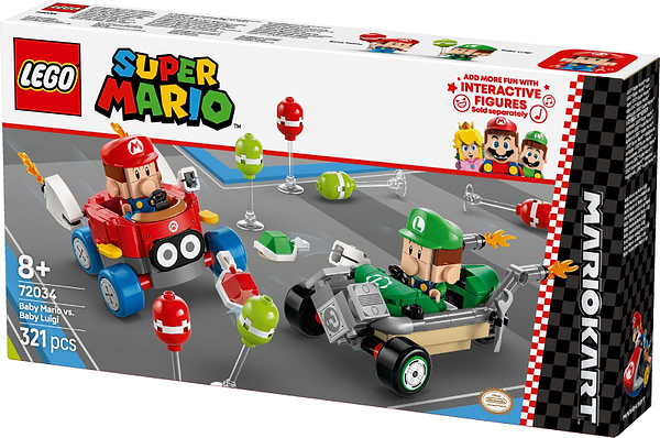 Фото - Конструктор LEGO Super Mario Mario Kart – Baby Mario vs. Baby Luigi (72034)