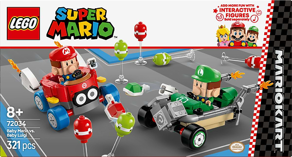 Фото - Конструктор LEGO Super Mario Mario Kart – Baby Mario vs. Baby Luigi (72034)