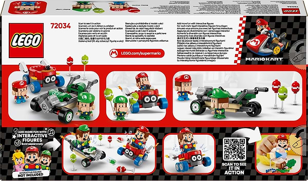 Фото - Конструктор LEGO Super Mario Mario Kart – Baby Mario vs. Baby Luigi (72034)