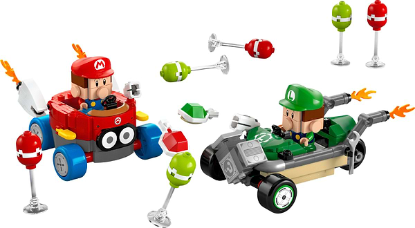Фото - Конструктор LEGO Super Mario Mario Kart – Baby Mario vs. Baby Luigi (72034)