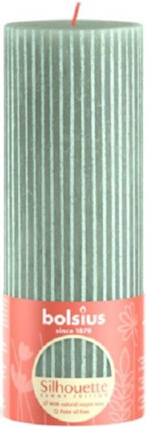 Свічка декоративна Bolsius Silhouette 190/68 нефритові смуги (720368)
