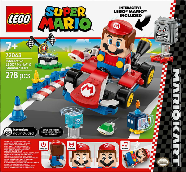 Фото - Конструктор LEGO Super Mario™ Mario Kart™ – Interactive LEGO® Mario™ та Standard Kart (72043)