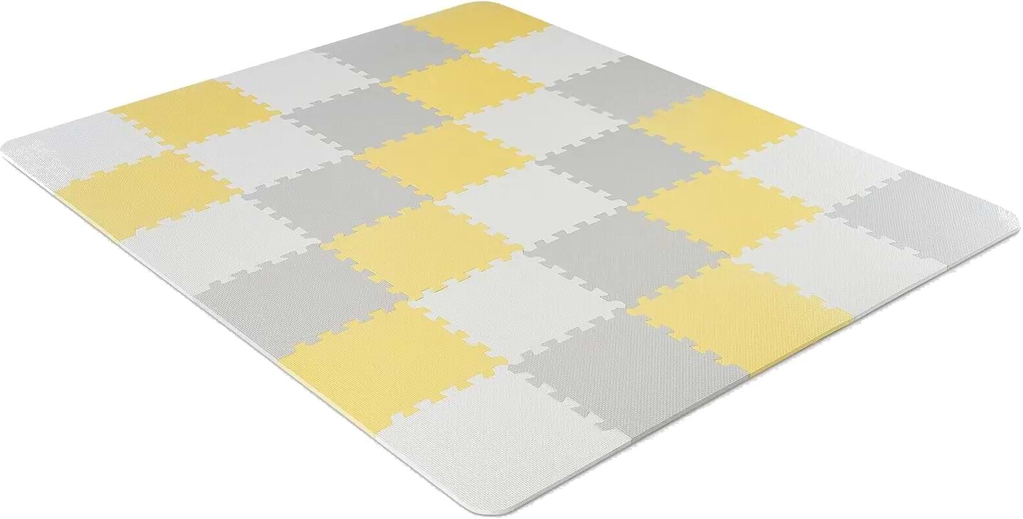 Килимок-пазл м'який Kinderkraft Luno Yellow 30 шт. (KKMLUNOYEL0000)