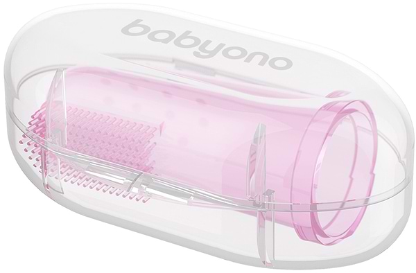 Фото - Зубная щетка мануальная детская BabyOno с массажем для десен Розовый (723/03)