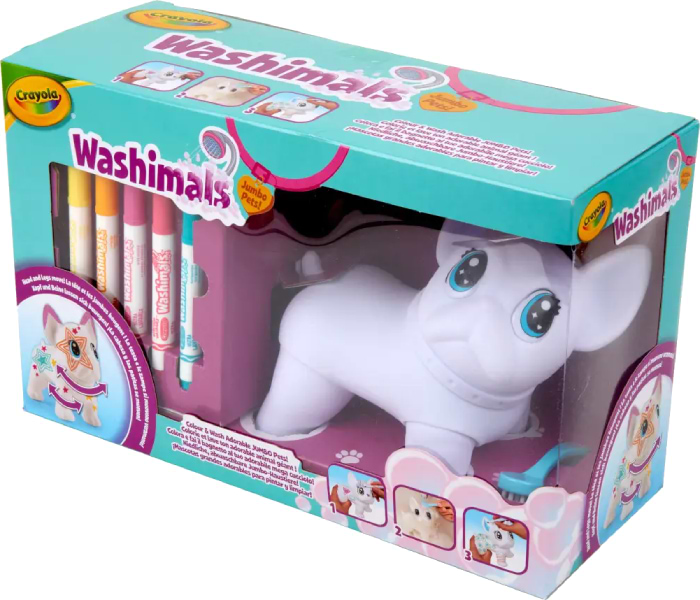 Набір для декупажу та розпису Crayola Washimals Пес-велетень з фломастерами 5 шт. (74-0227) - Фото 1