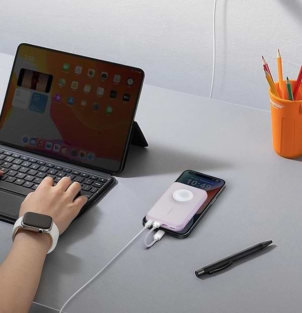 Фото - Батарея мобільна Veger V1171 10000mAh 20W Pink (X001XES8EF)