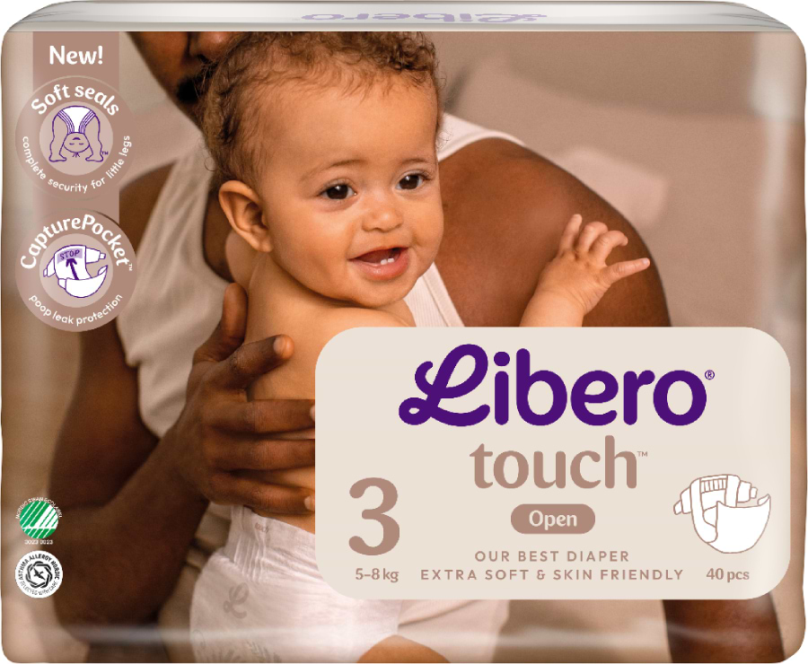 Одноразові підгузки Libero Touch 3 40 шт. (7310361147867)
