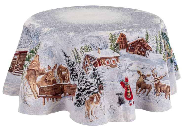 Скатерть круглая Lefard гобелен Bernard lurex 140x140 см (732-270)