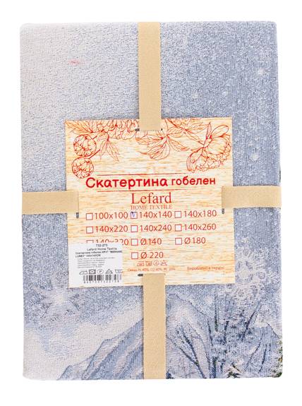 Фото - Скатертина кругла Lefard гобелен Bernard lurex 140x140 см (732-270)