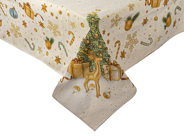 Фото - Скатерть прямоугольная Lefard Рождественская история Baloo Lurex 140х260 см (732-379)