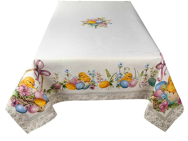 Фото - Скатертина прямокутна Lefard Чудо Пасхальне Chick 140х220 см (732-403)