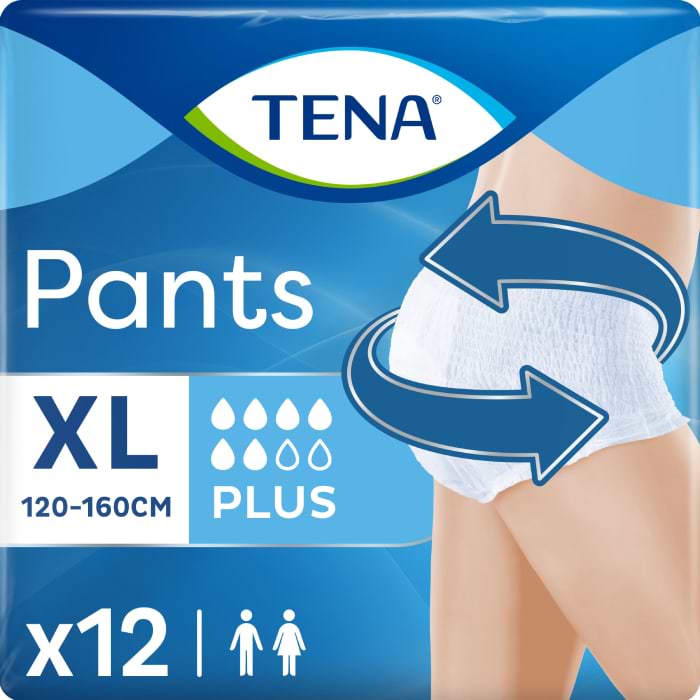 Одноразовые подгузники-трусики Tena для взрослых Pants Plus XL 12 шт.  (7322541773643)