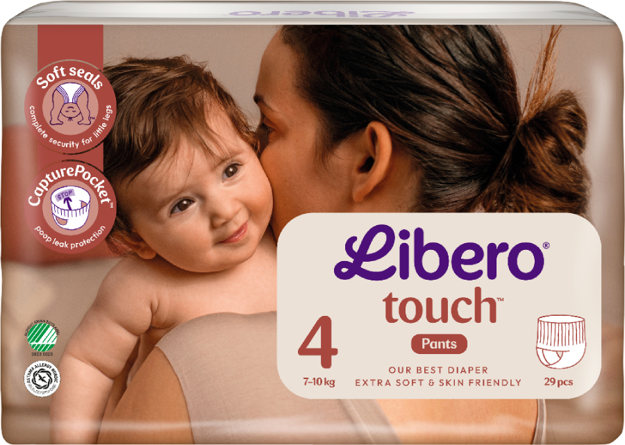 Одноразові підгузки-трусики Libero Touch Pants 4 29 шт. (7322542264997)