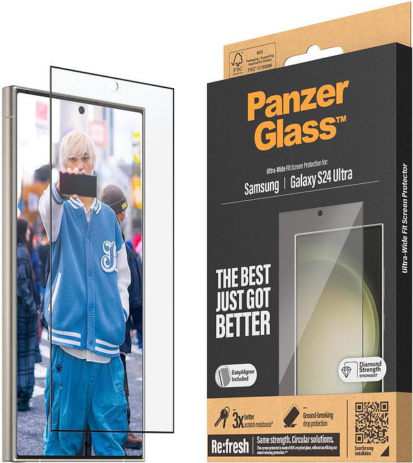 Фото - Уценка - Защитное стекло для смартфона PanzerGlass Samsung Galaxy S24 Ultra UWF wA (PG_7352)