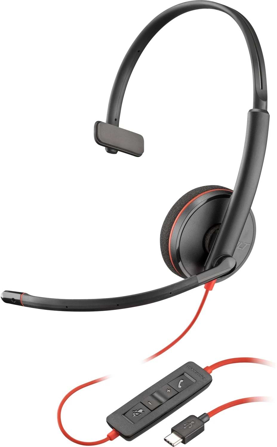 Гарнитура проводная Poly BlackWire C3210 USB-C HS Mono (8X214AA) - Фото 1