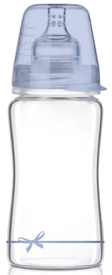 Бутылочка для кормления Lovi DIAMOND GLASS Baby Shower boy, 250 мл. (74/204boy)