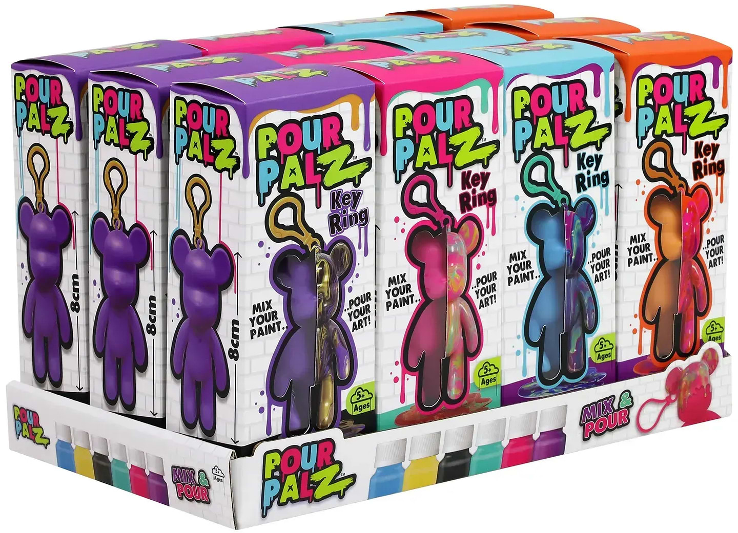 Набір для декупажу та розпису Pour Palz Брелок Ведмедик S3 в асортименті (GS-G88822)