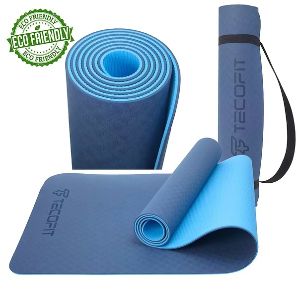 Фото - Коврик для йоги и фитнеса TECOFIT Dual Color TPE Mat 183х61х0.6 см (TOP18013825/6)