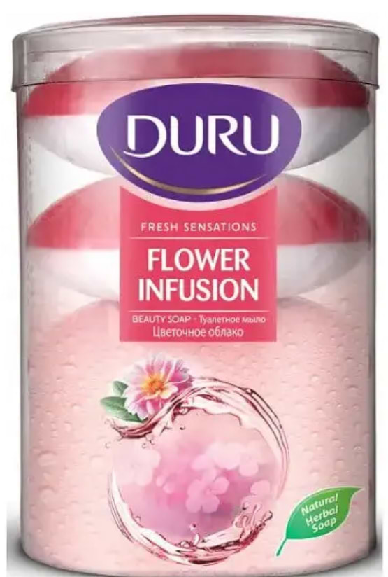 Твердое мыло Duru Fresh Sensations Цветочное облако 4х100 г (8690506517960)